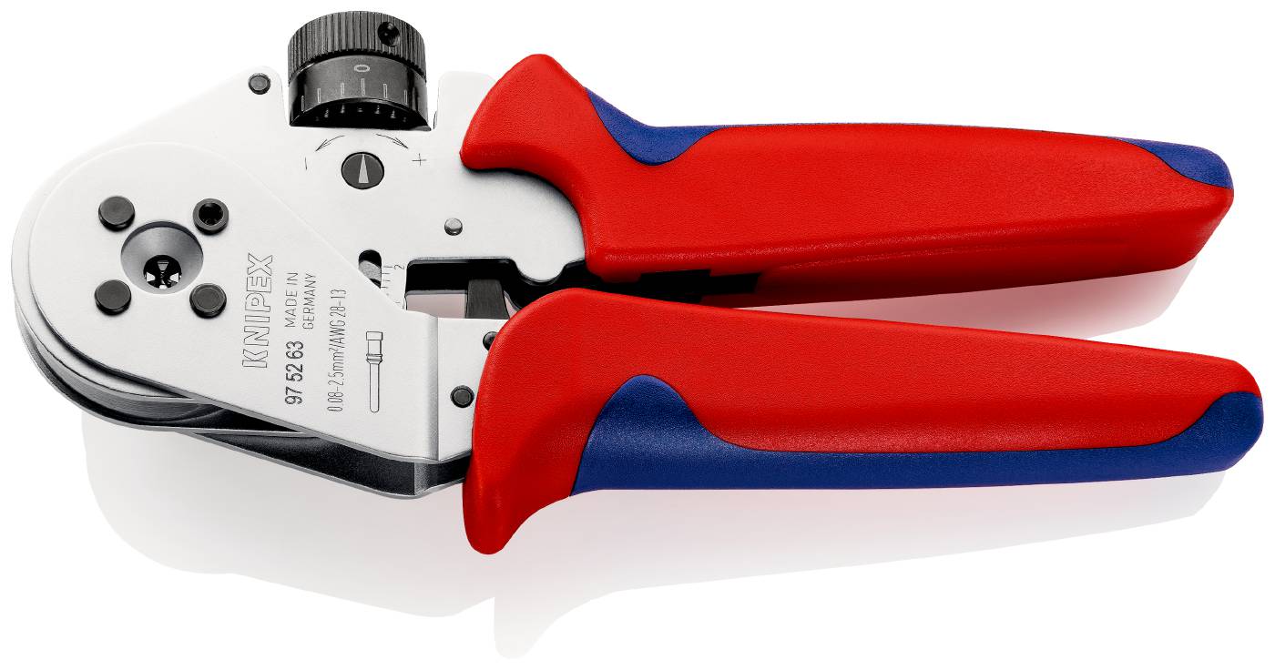Crimping pliers, fourmandrel Knipex 97 52 63 Toolstore by Luna Group