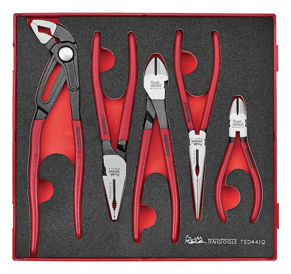 5 piece set of pliers. Teng Tools TED441Q Toolstore by Luna Group