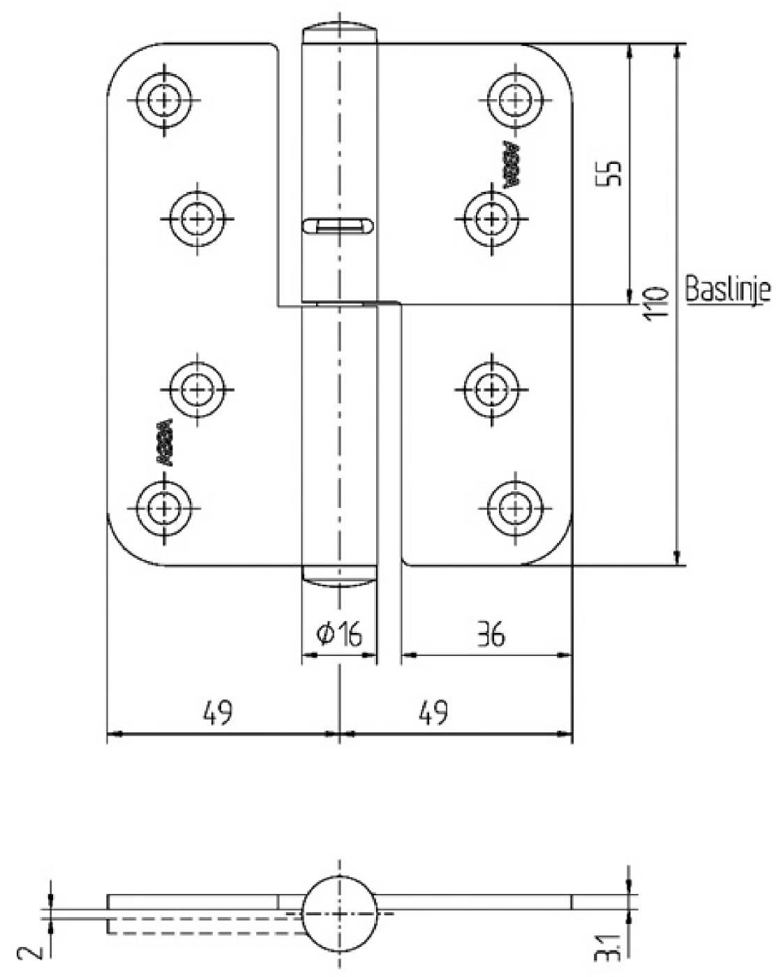 Liftoff hinges 3248 ASSA Grunda Toolstore by Luna Group