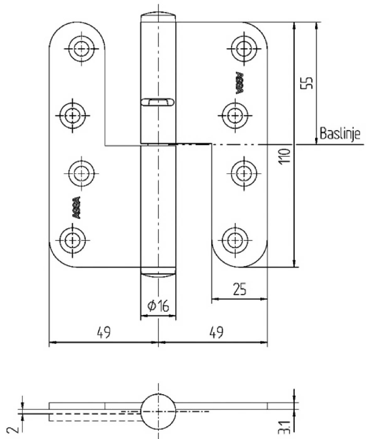 Liftoff hinge 3228 STRUKTUR Toolstore by Luna Group