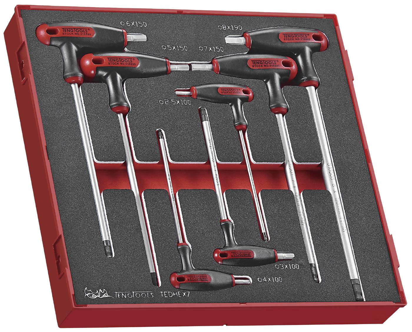 7 piece Hex key set with Thandle Teng Tools TEDHEX7 Toolstore by Luna Group