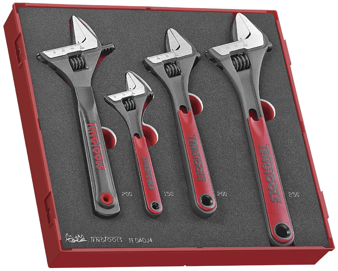 4 piece Set of adjustable wrenches. Teng Tools TEDADJ4 Toolstore by