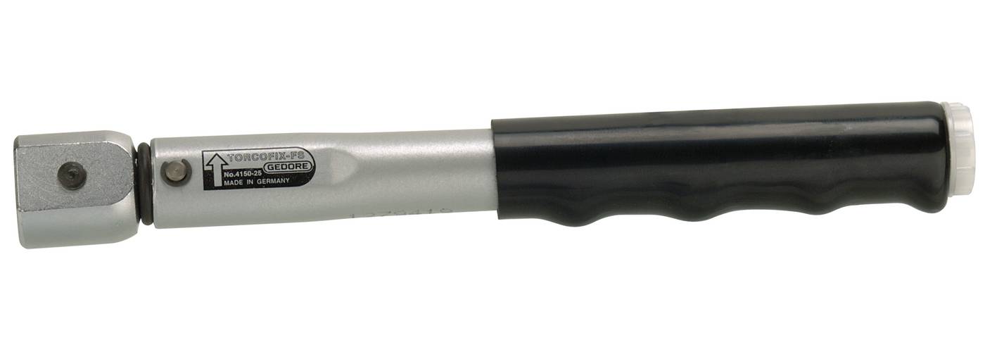Torque wrench for replaceable end spanners with rectangular drive