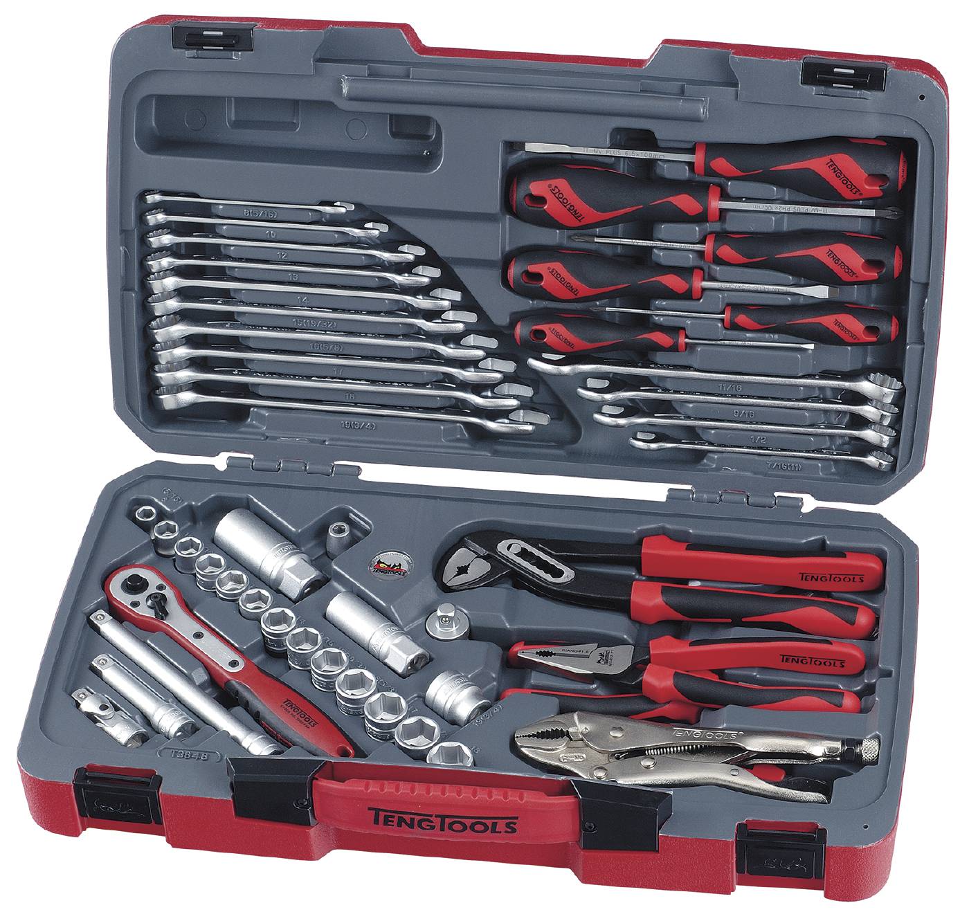 Socket set. With 3/8'' square drive Teng Tools T3848 Toolstore by Luna Group