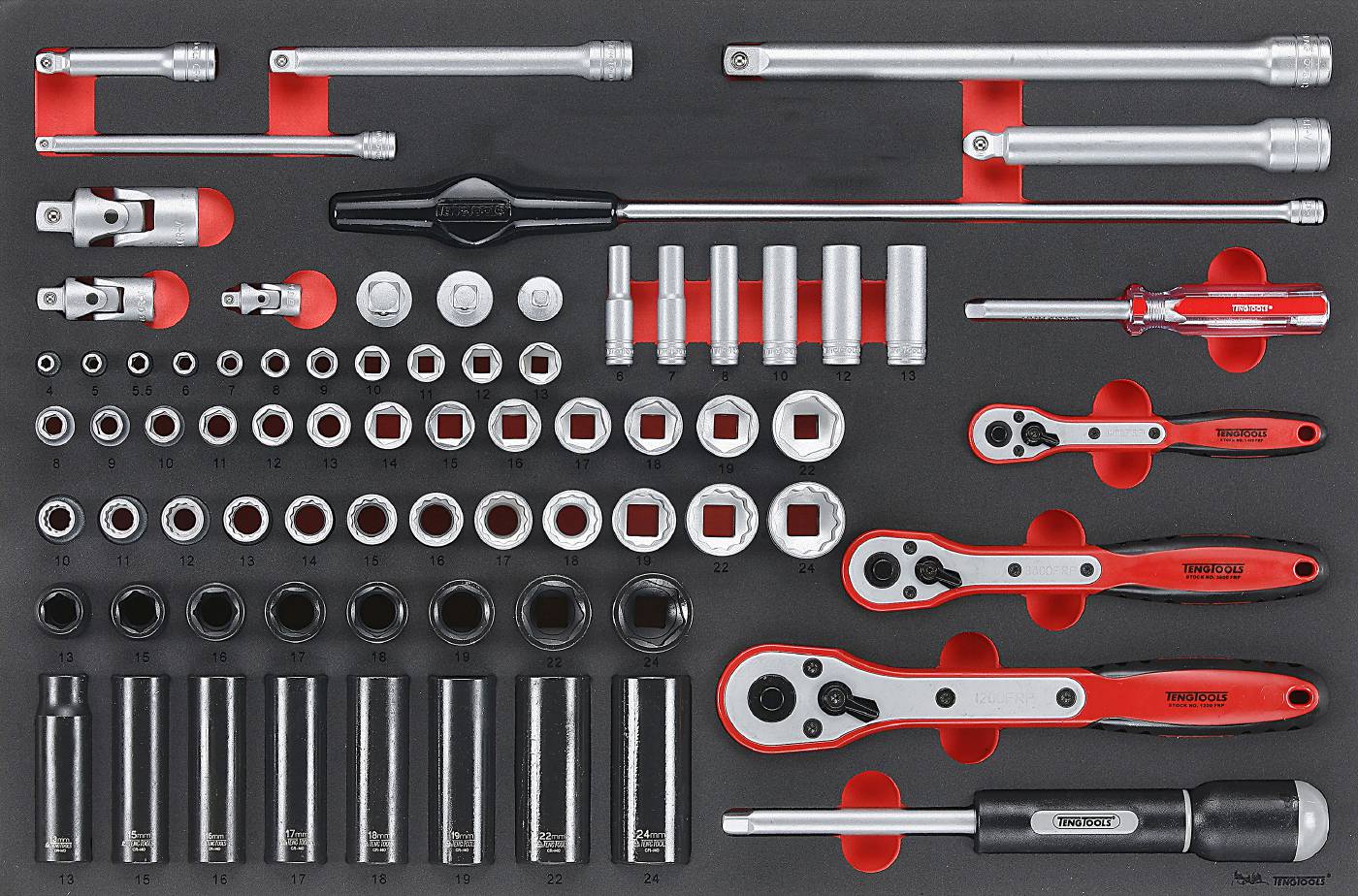 76 piece Socket set Teng Tools TTESK77 | Toolstore by Luna Group