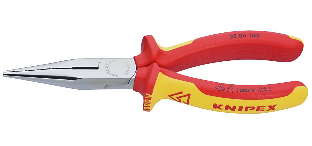 Flat nose pliers with side cutters 1000volt. Knipex 2506 Toolstore