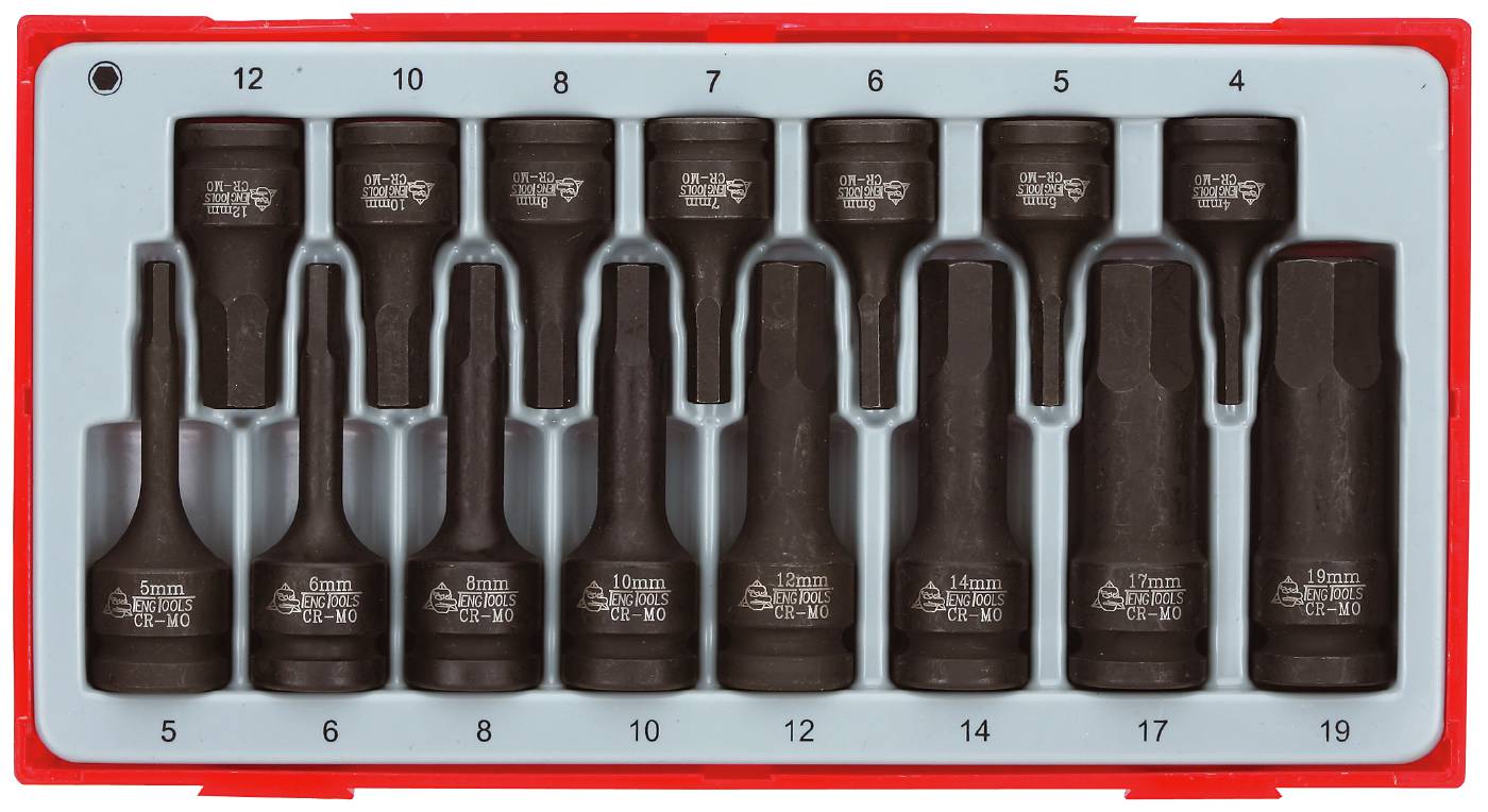 15 pc Impact hex socket bits set Teng Tools TT9015HX Toolstore by Luna Group