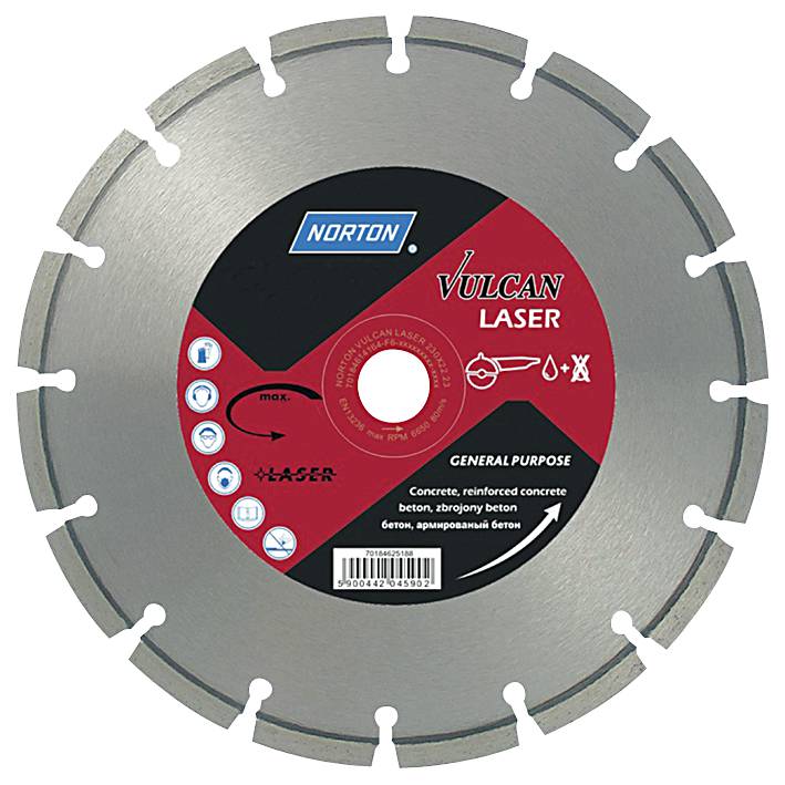 Diamond cutoff blade 350×20/350×25.4 Norton Vulcan Laser Toolstore