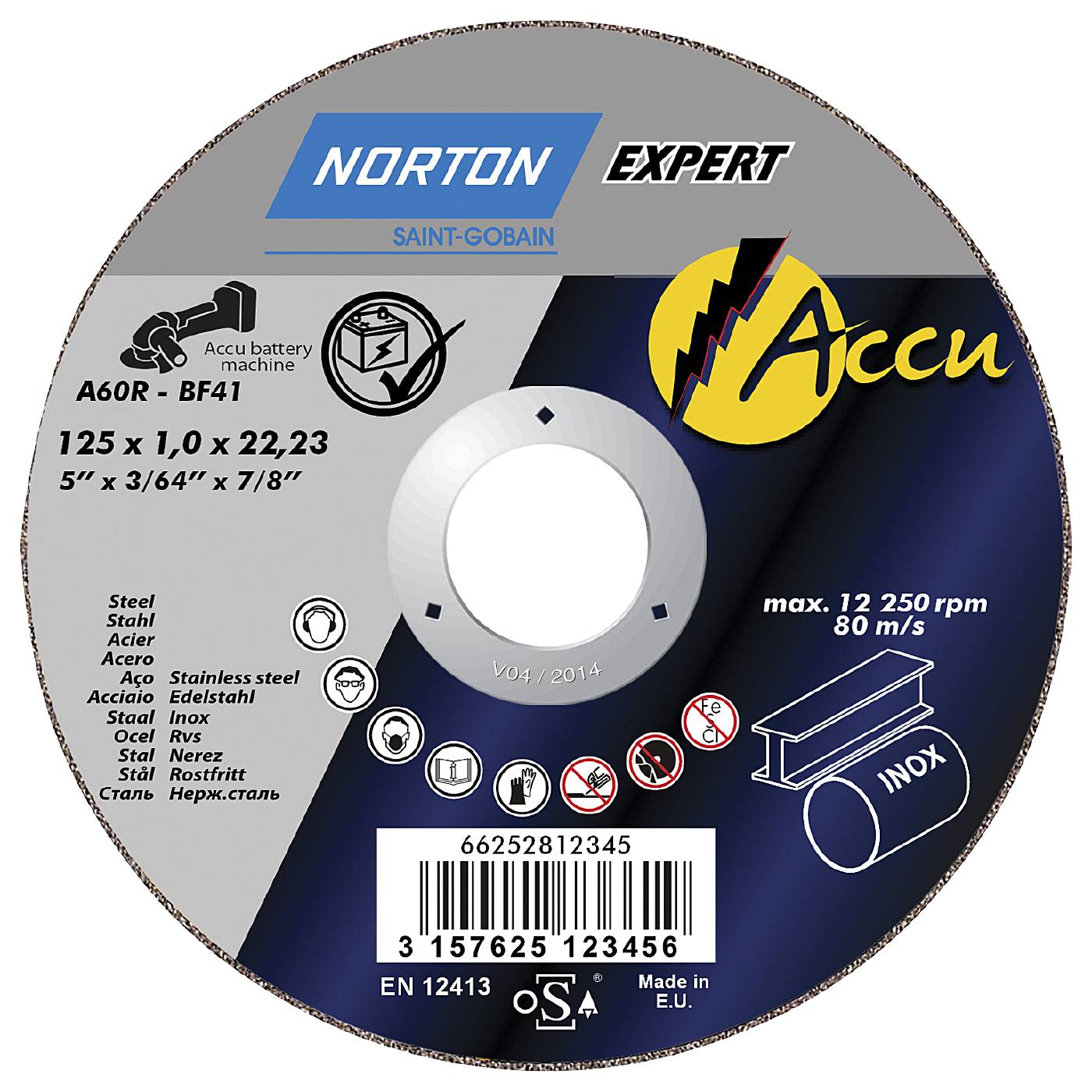 Skæreskive til vinkelslibere Norton Accu Toolstore by Luna Group