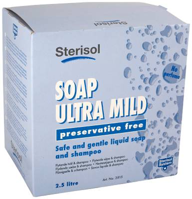 Nestesaippua ja shampoo Sterisol Ultra Mild 4815, 3815, 4817