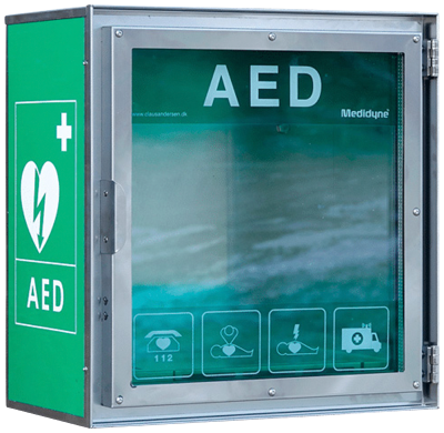 AED hälyttävä ulkokaappi