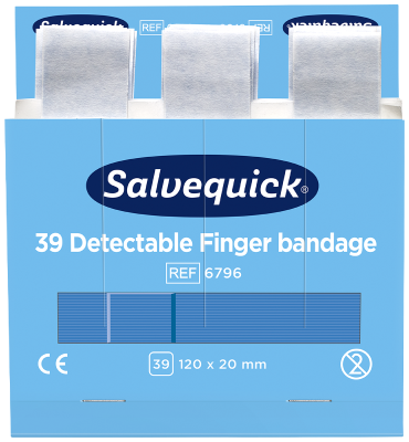 Salvequick 6796 Blue Detectable Finger Bandage