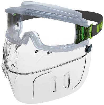 Kapselbrille Uvex Ultravision med ansiktsbeskyttelse