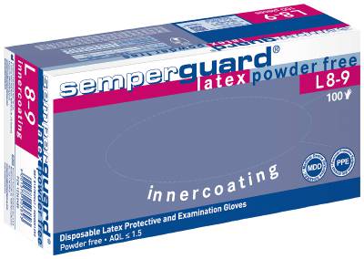 Korttidshandske Semperit Semperguard Latex powderfree IC