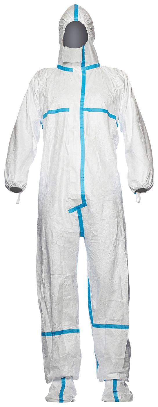 Disposable coverall Tyvek Classic Plus, with integrated socks B&B