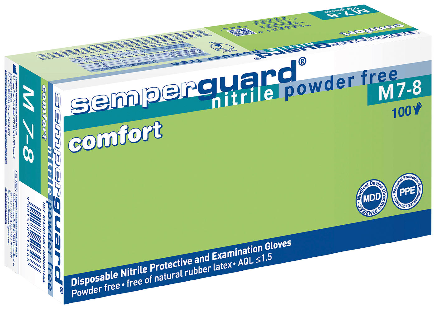 Disposable Glove Semperit Semperguard Nitrile Comfort B&B Safety Skydda